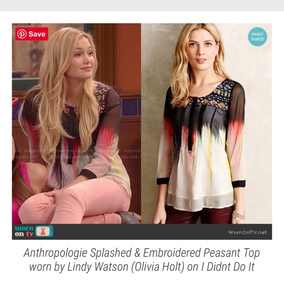 Anthropologie Maeve Splashed Embroidered Peasant Top, Size 0 - Picture 12 of 12